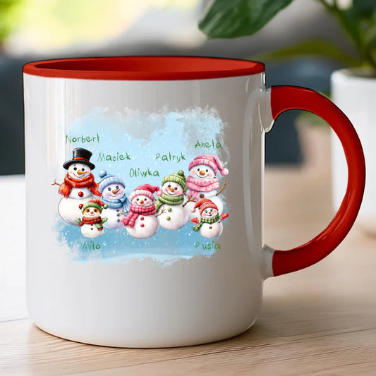 Kubek personalizowany świąteczny dla rodziny - ze zwierzętami #807