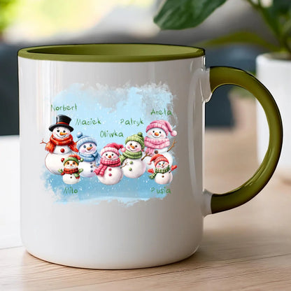 Kubek personalizowany świąteczny dla rodziny - ze zwierzętami #807