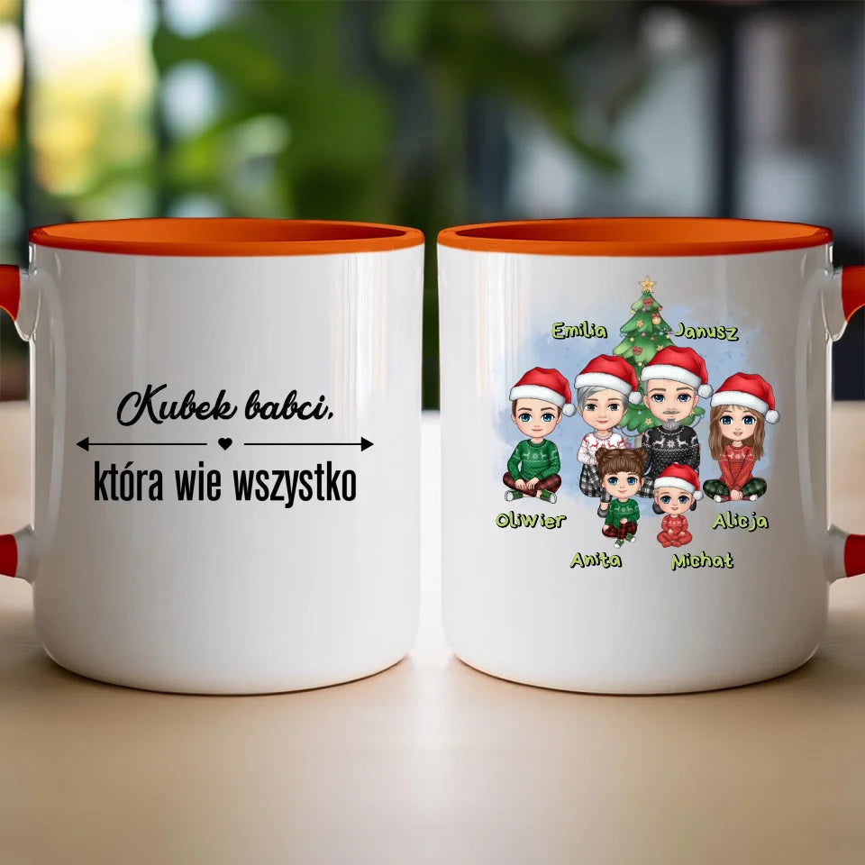Kubek personalizowany świąteczny dla babci i dziadka #602