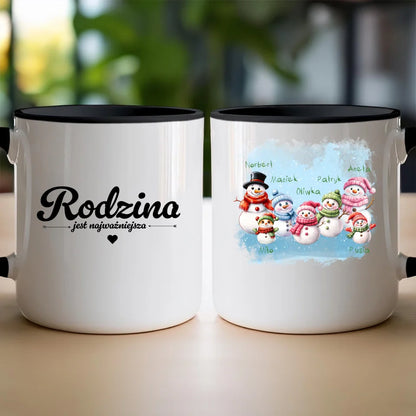 Kubek personalizowany świąteczny dla rodziny - ze zwierzętami #807