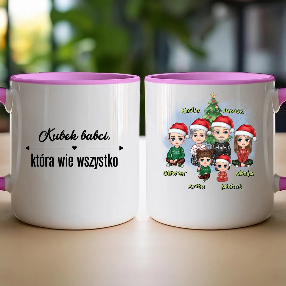 Kubek personalizowany świąteczny dla babci i dziadka #602