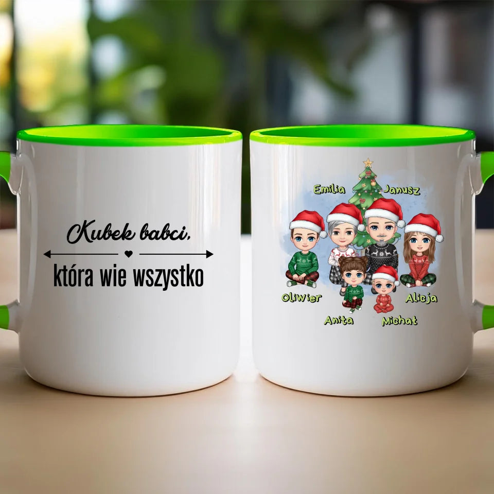 Kubek personalizowany świąteczny dla babci i dziadka #602