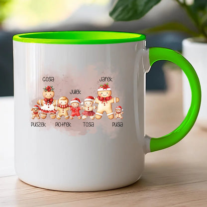 Kubek personalizowany świąteczny dla rodziny - ze zwierzakami #808