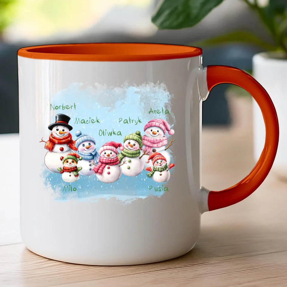 Kubek personalizowany świąteczny dla rodziny - ze zwierzętami #807