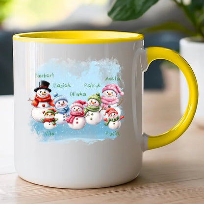 Kubek personalizowany świąteczny dla rodziny - ze zwierzętami #807