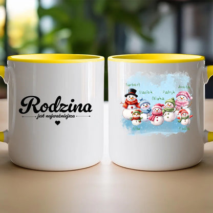 Kubek personalizowany świąteczny dla rodziny - ze zwierzętami #807