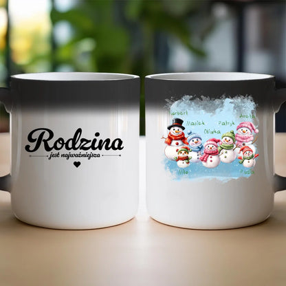 Kubek personalizowany świąteczny dla rodziny - ze zwierzętami #807