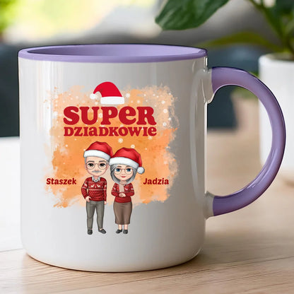 Kubek personalizowany dla babci i dziadka świąteczny #601