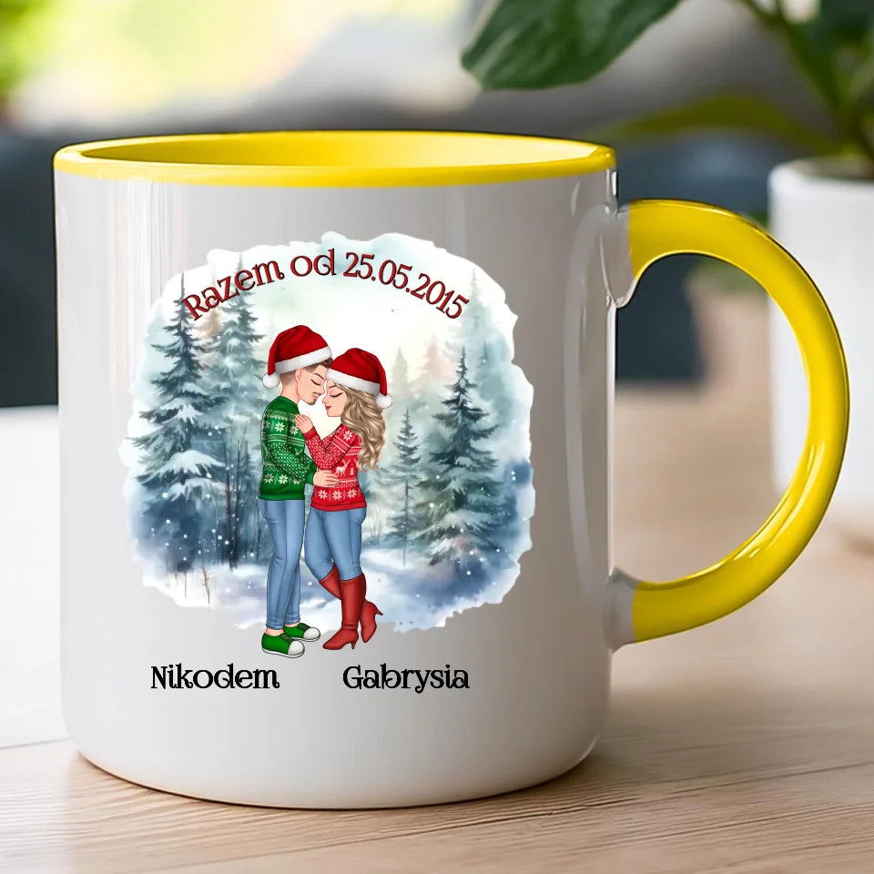 Kubek personalizowany świąteczny dla par #51
