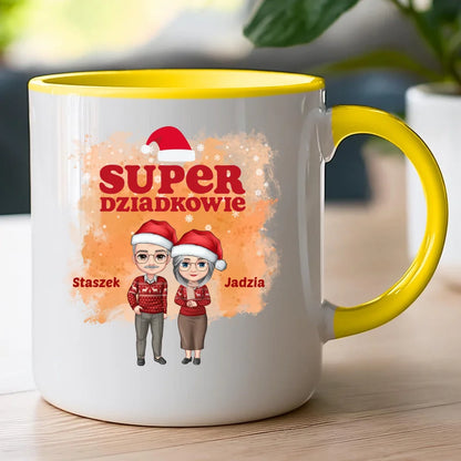 Kubek personalizowany dla babci i dziadka świąteczny #601