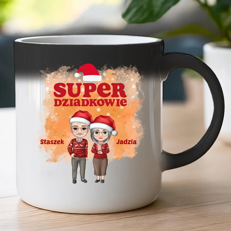 Kubek personalizowany dla babci i dziadka świąteczny #601