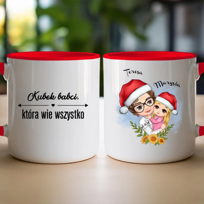 Kubek świąteczny personalizowany dla babci #231