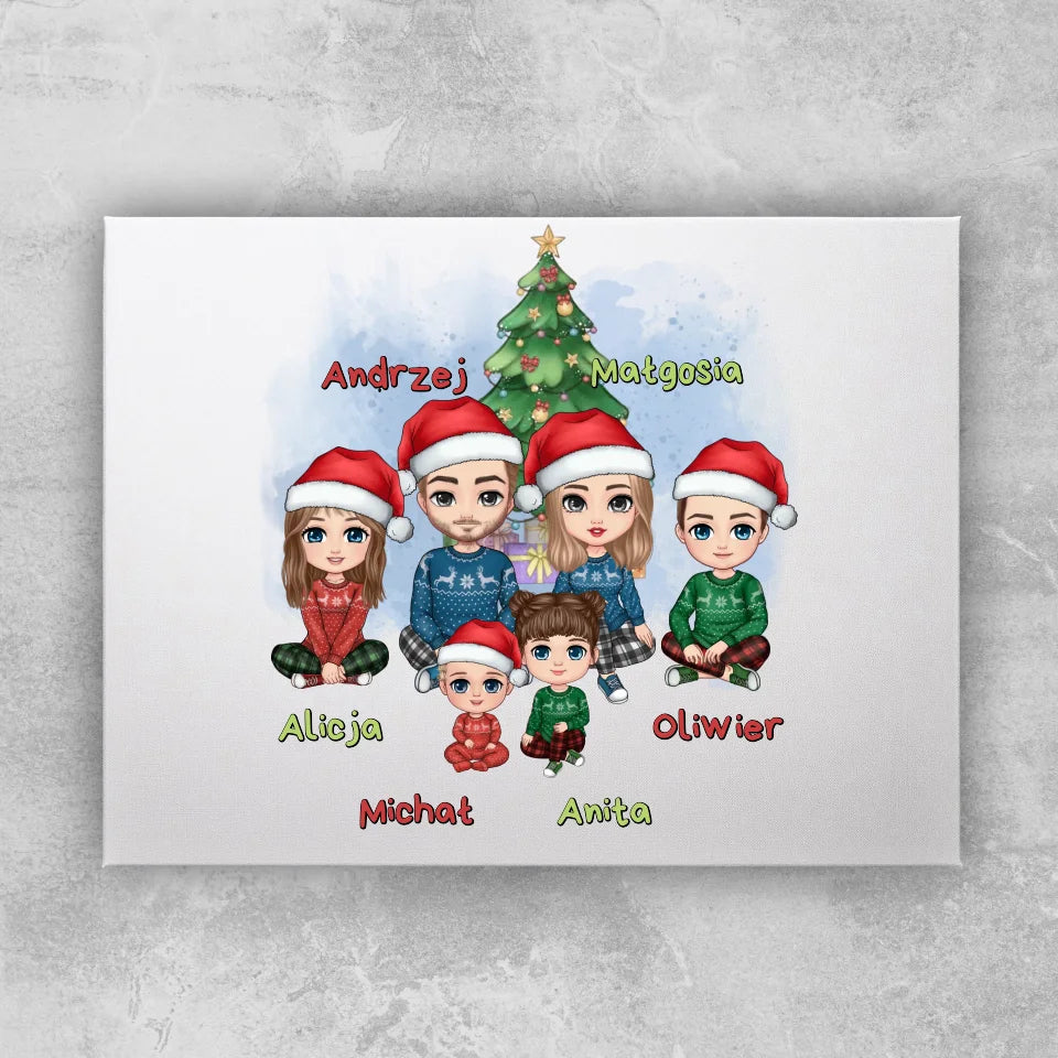 Obraz personalizowany świąteczny dla rodziny #809