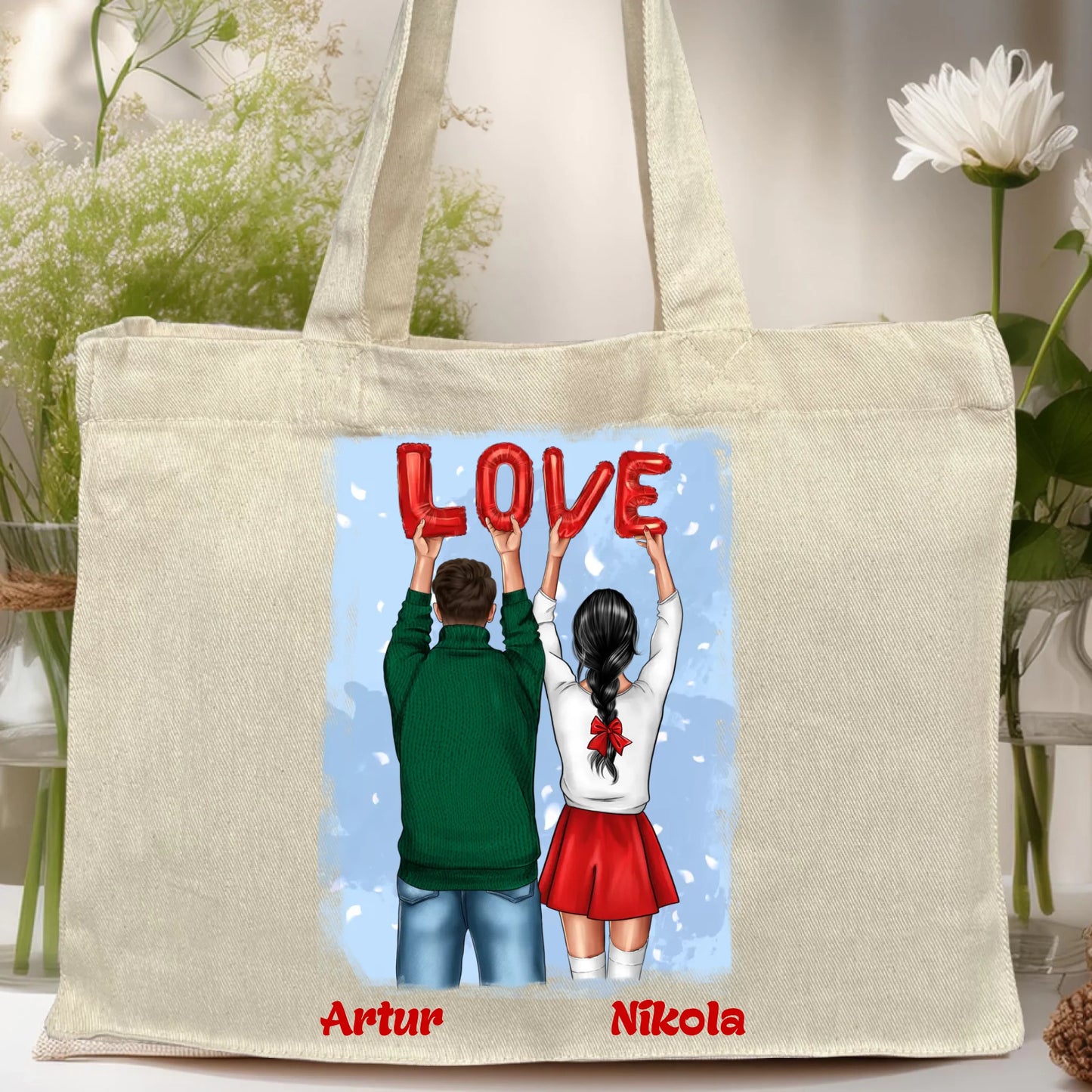 Torba personalizowana świąteczna dla par #53