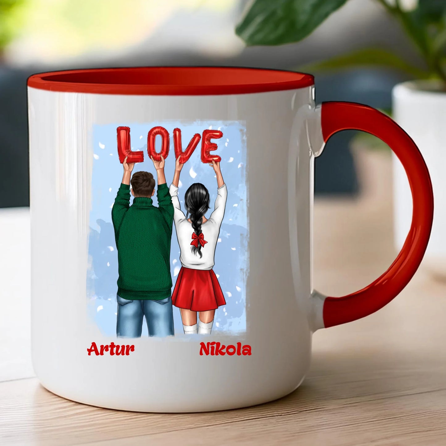 Kubek personalizowany świąteczny dla par #53