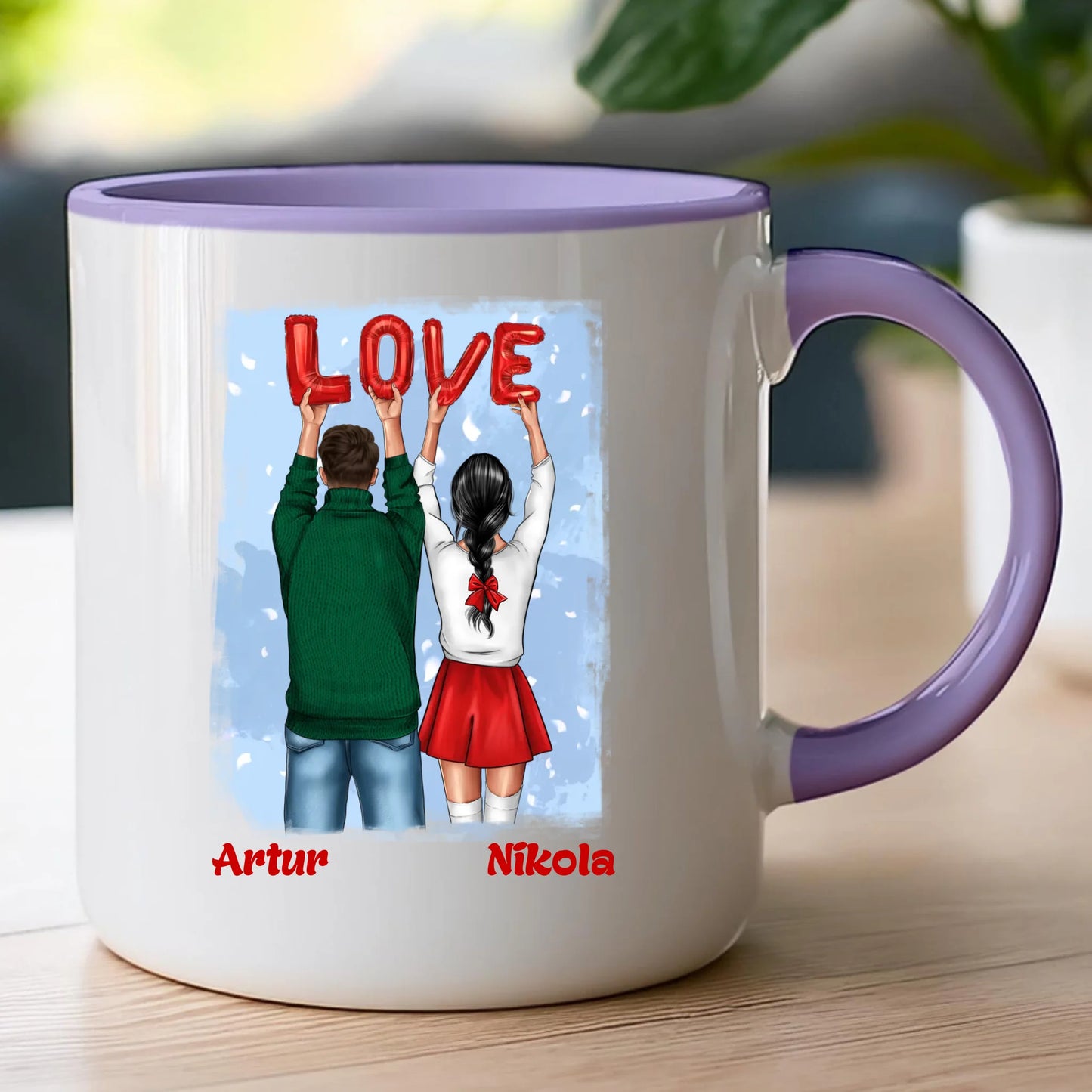Kubek personalizowany świąteczny dla par #53