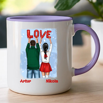 Kubek personalizowany świąteczny dla par #53