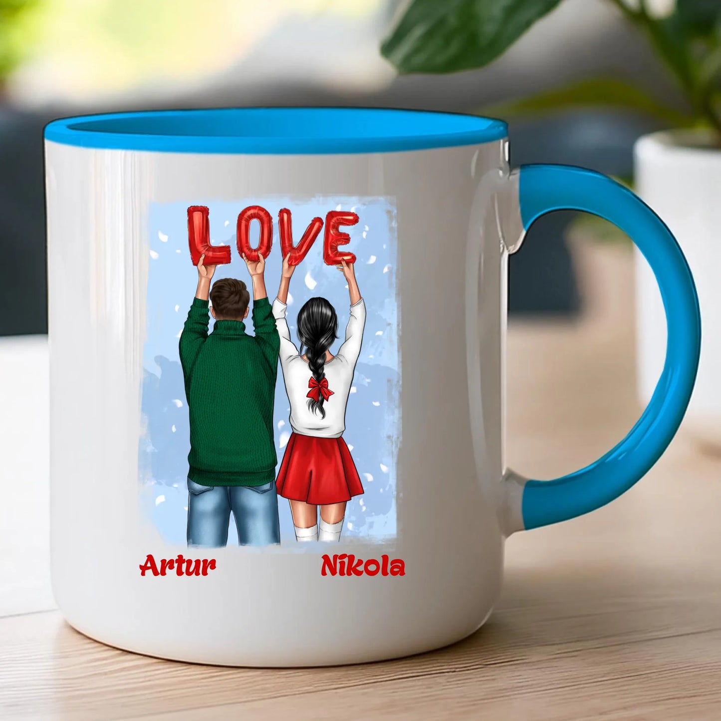 Kubek personalizowany świąteczny dla par #53