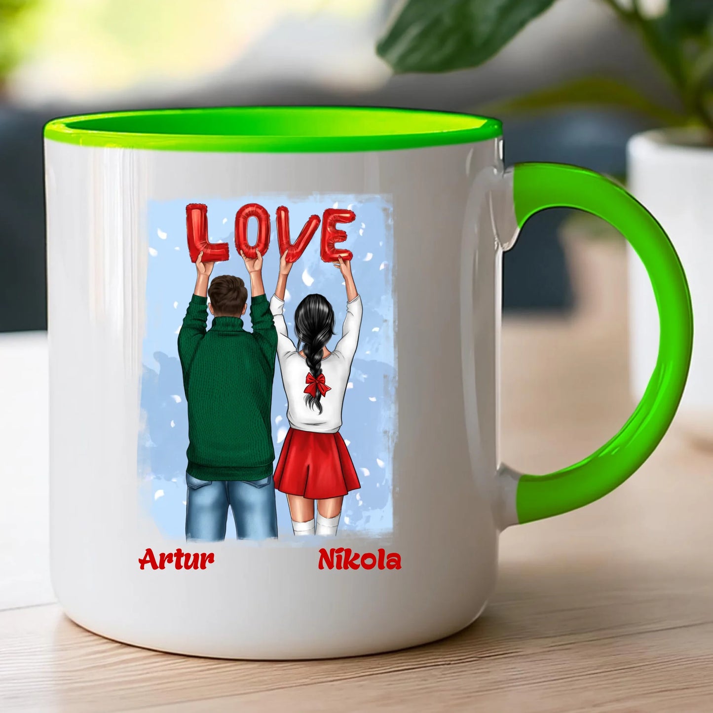 Kubek personalizowany świąteczny dla par #53