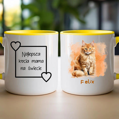 Kubek personalizowany z kotem #1000