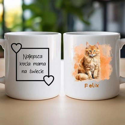 Kubek personalizowany z kotem #1000