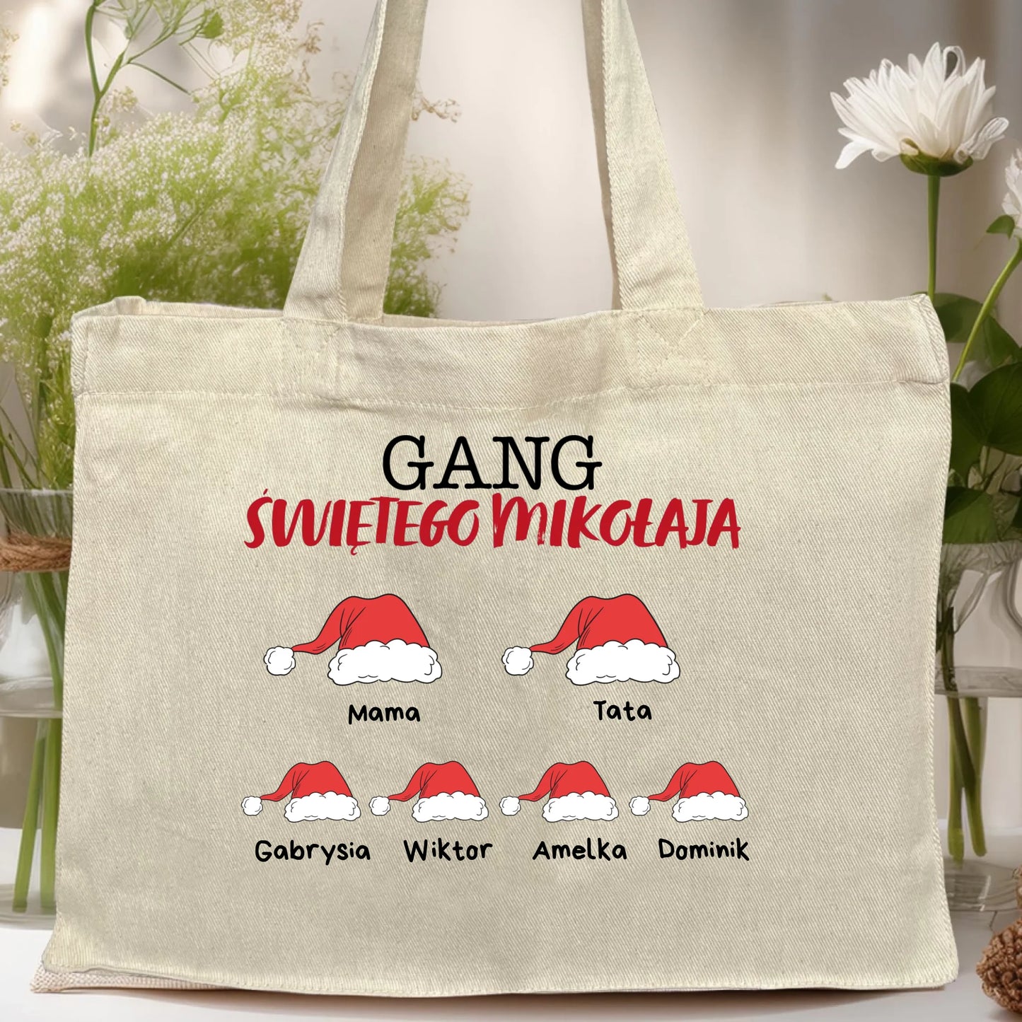 Torba personalizowana dla rodziny - świąteczna #806