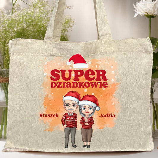 Torba personalizowana dla babci i dziadka świąteczna #601