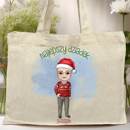 Torba personalizowana dla dziadka świąteczna #270