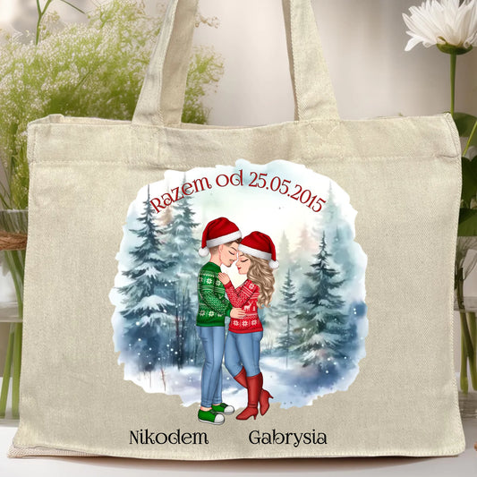 Torba personalizowana świąteczna dla par #51