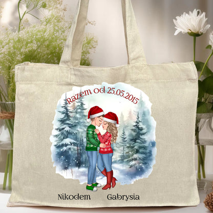 Torba personalizowana świąteczna dla par #51