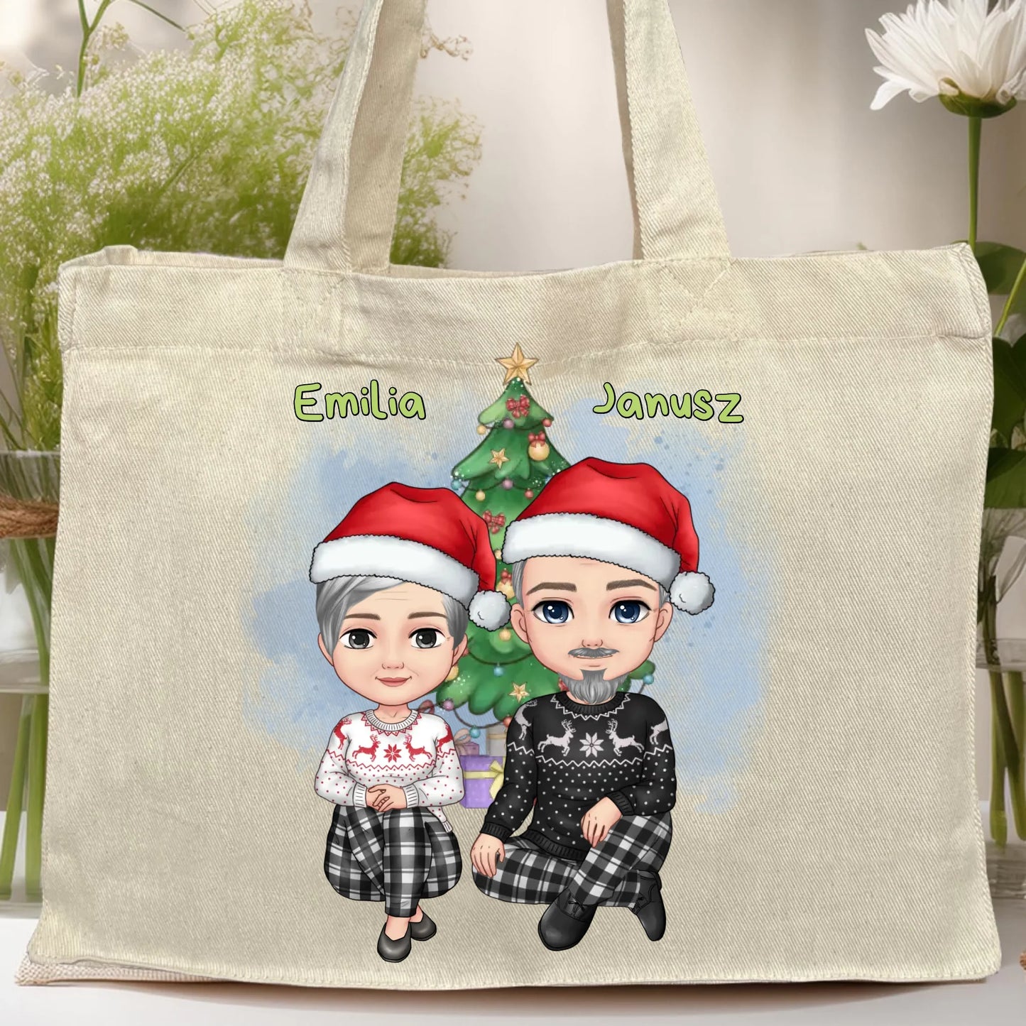Torba personalizowana świąteczna dla babci i dziadka #603