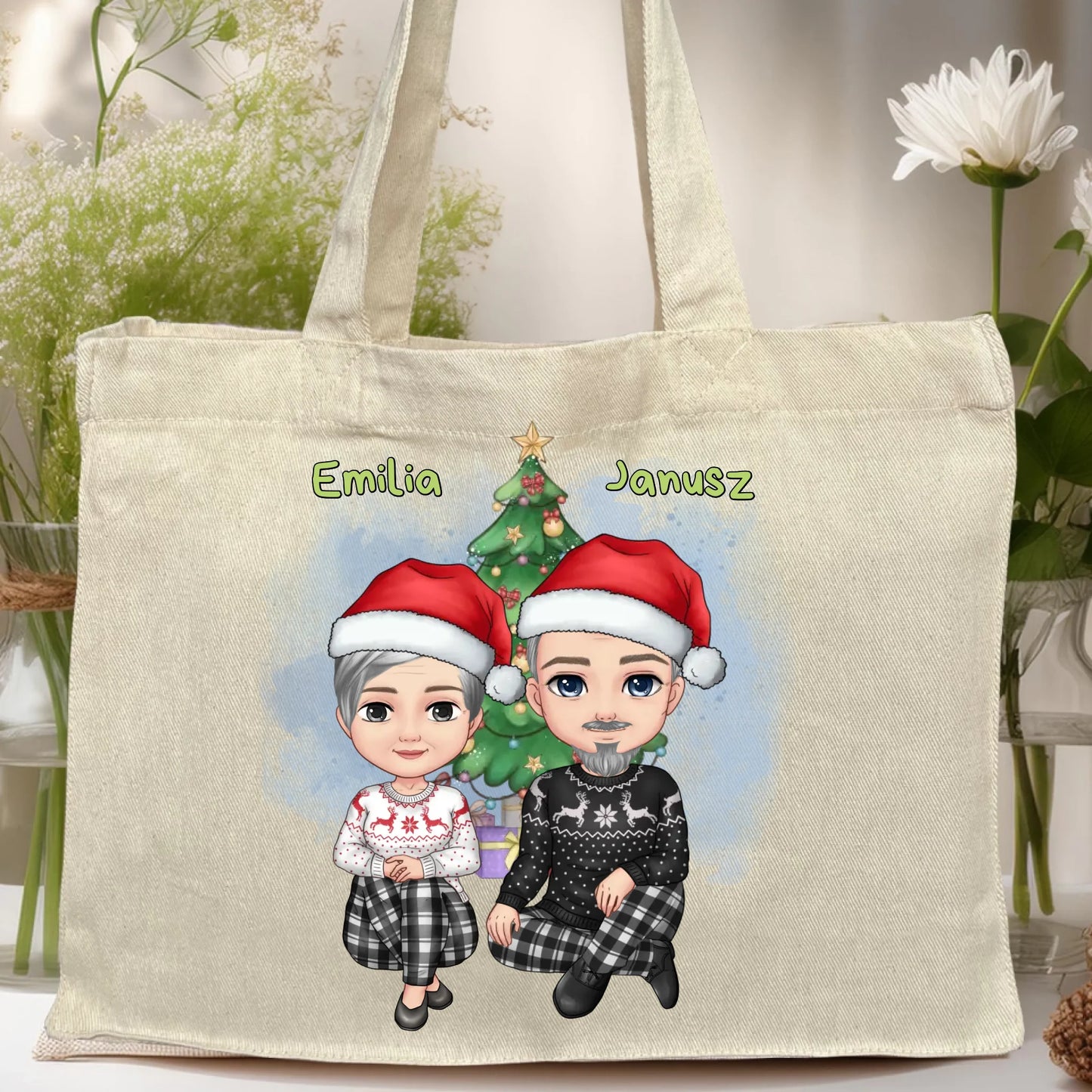 Torba personalizowana świąteczna dla babci i dziadka #603