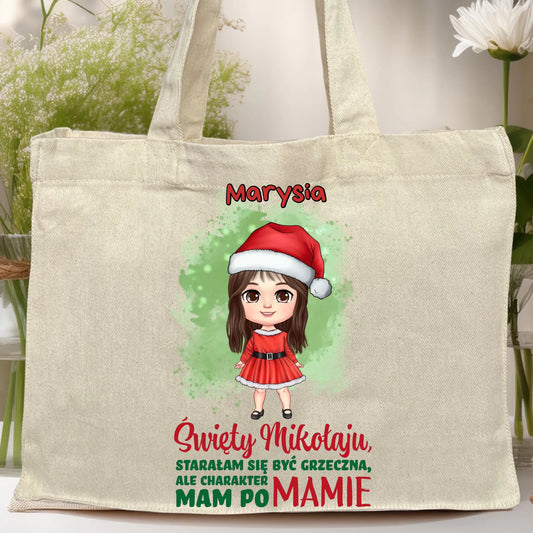 Torba personalizowana świąteczna dla dziewczynki #90