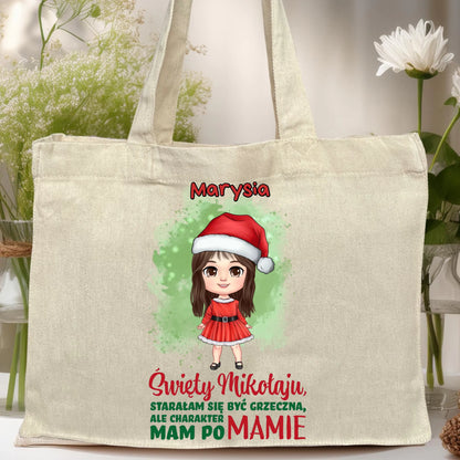 Torba personalizowana świąteczna dla dziewczynki #90