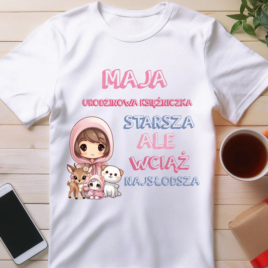 Koszulka personalizowana na urodziny - urodzinowa księżniczka #5007