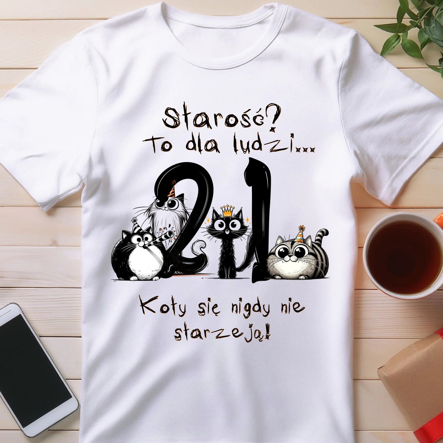 Koszulka personalizowana na urodziny - kociaki #5012