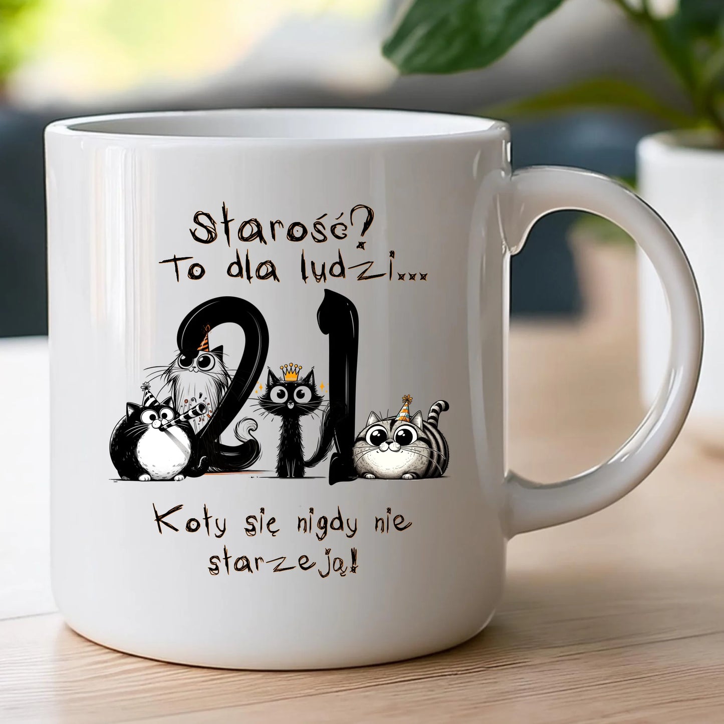 Kubek personalizowany na urodziny - kociaki #5012