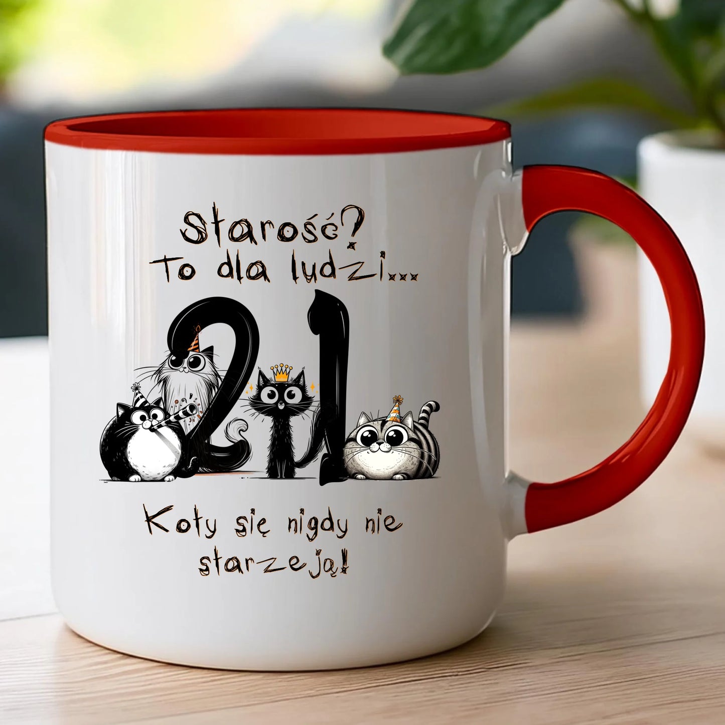 Kubek personalizowany na urodziny - kociaki #5012