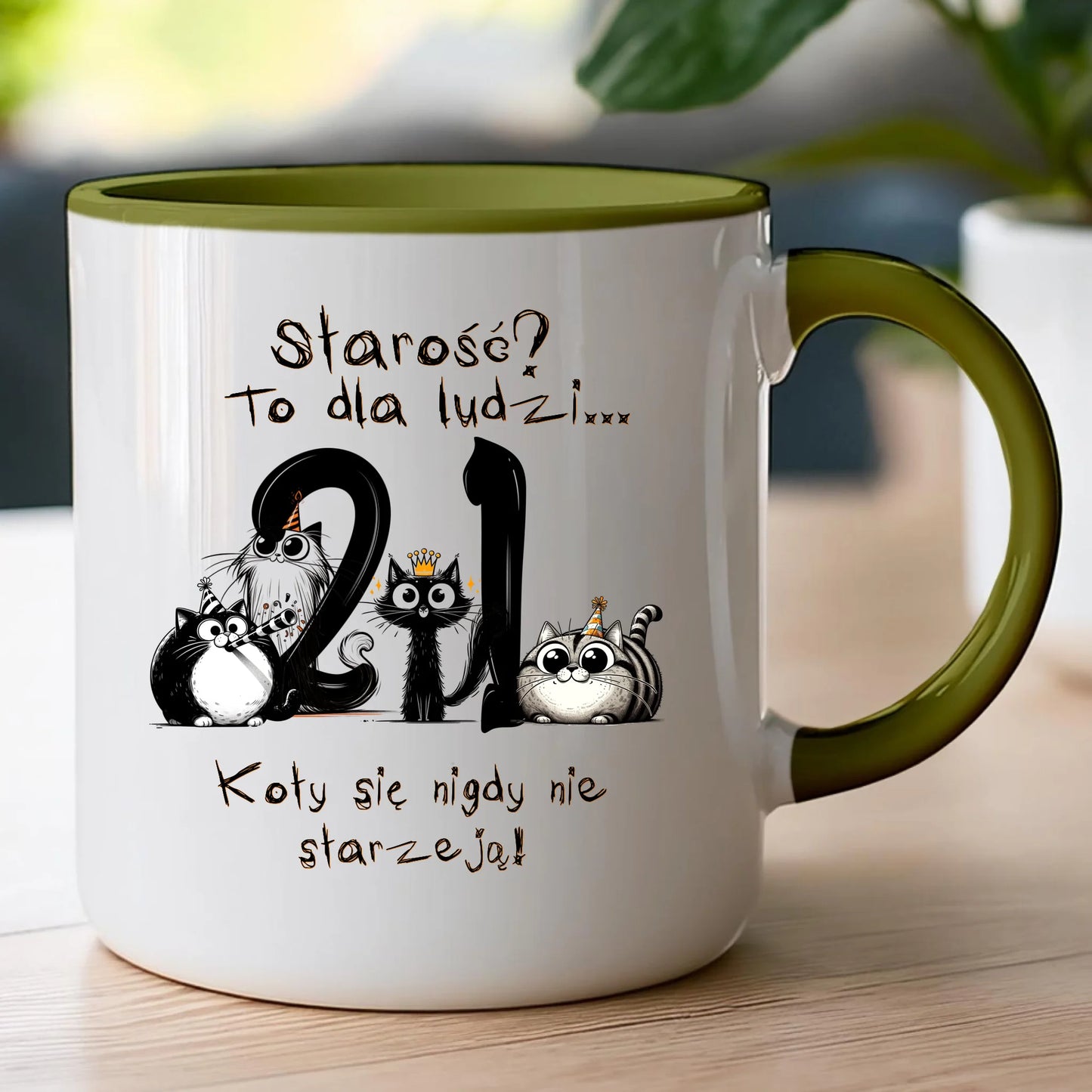 Kubek personalizowany na urodziny - kociaki #5012