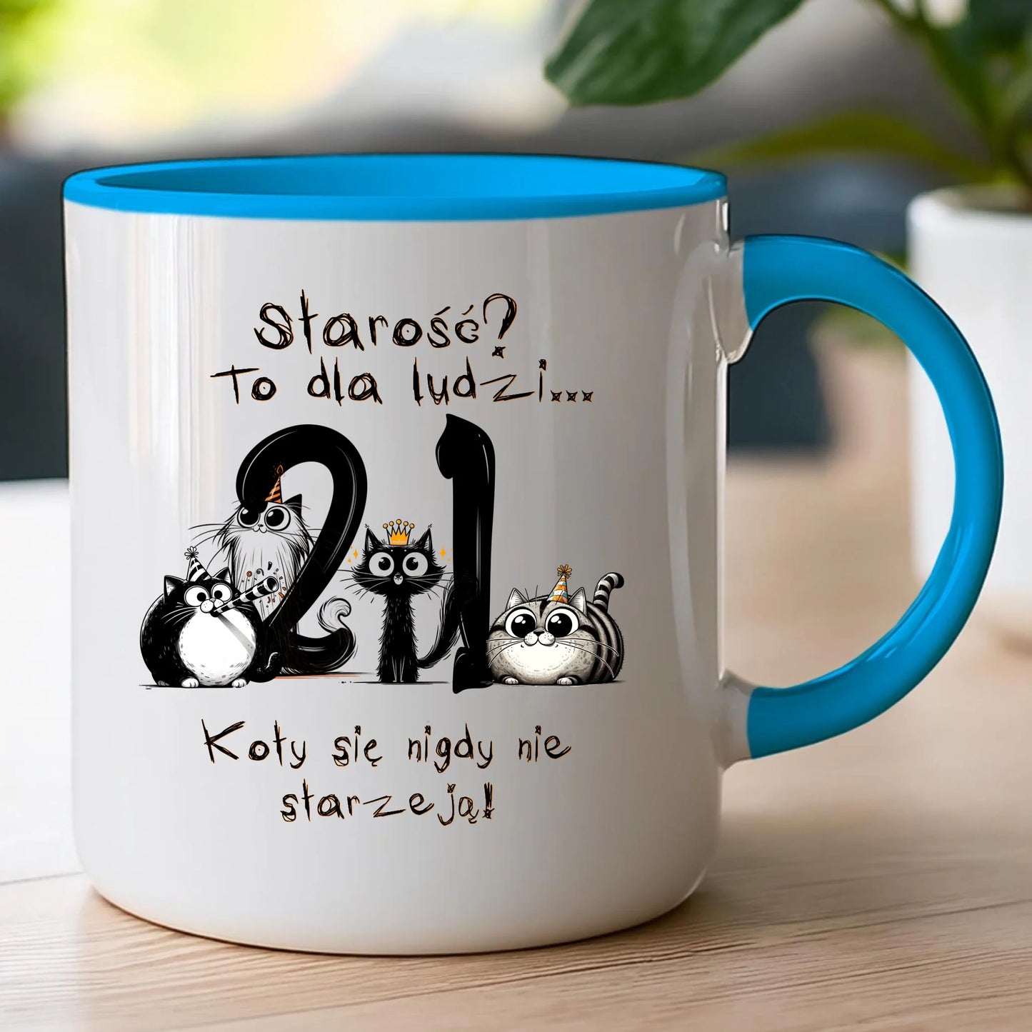 Kubek personalizowany na urodziny - kociaki #5012