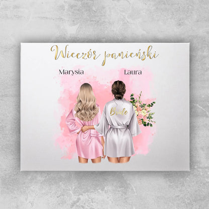 Obraz personalizowany dla przyjaciółek - ślub #158