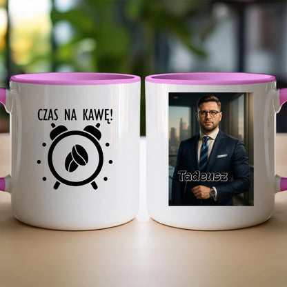 Kubek - portret biznesmen / bizneswoman [generowany przez AI]