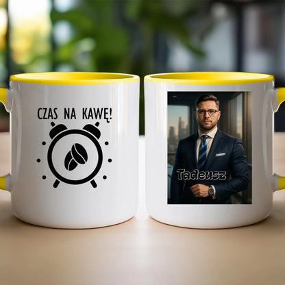 Kubek - portret biznesmen / bizneswoman [generowany przez AI]