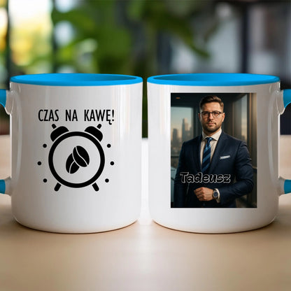 Kubek - portret biznesmen / bizneswoman [generowany przez AI]