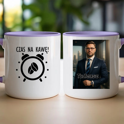 Kubek - portret biznesmen / bizneswoman [generowany przez AI]