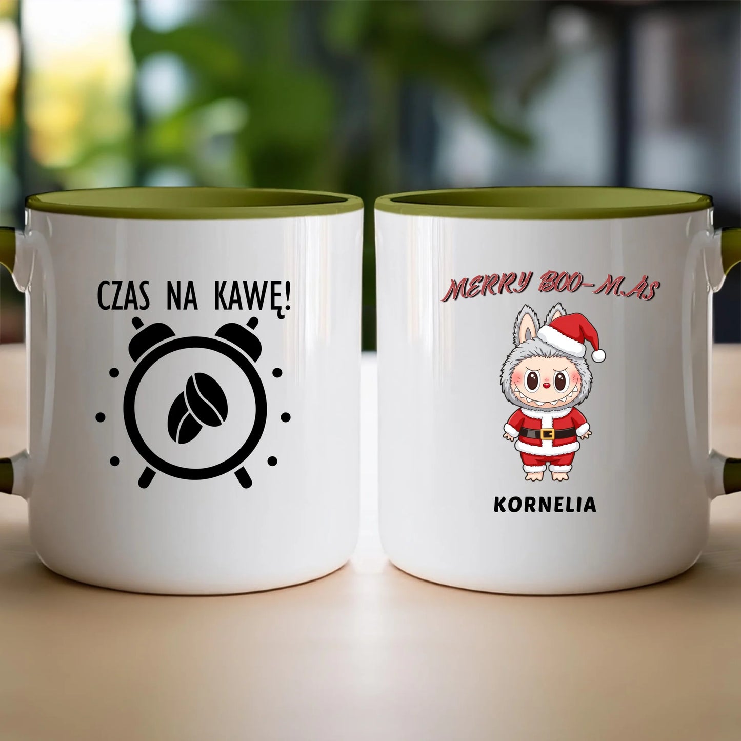 Personalizowany kubek na święta - Uroczy Potworek #513