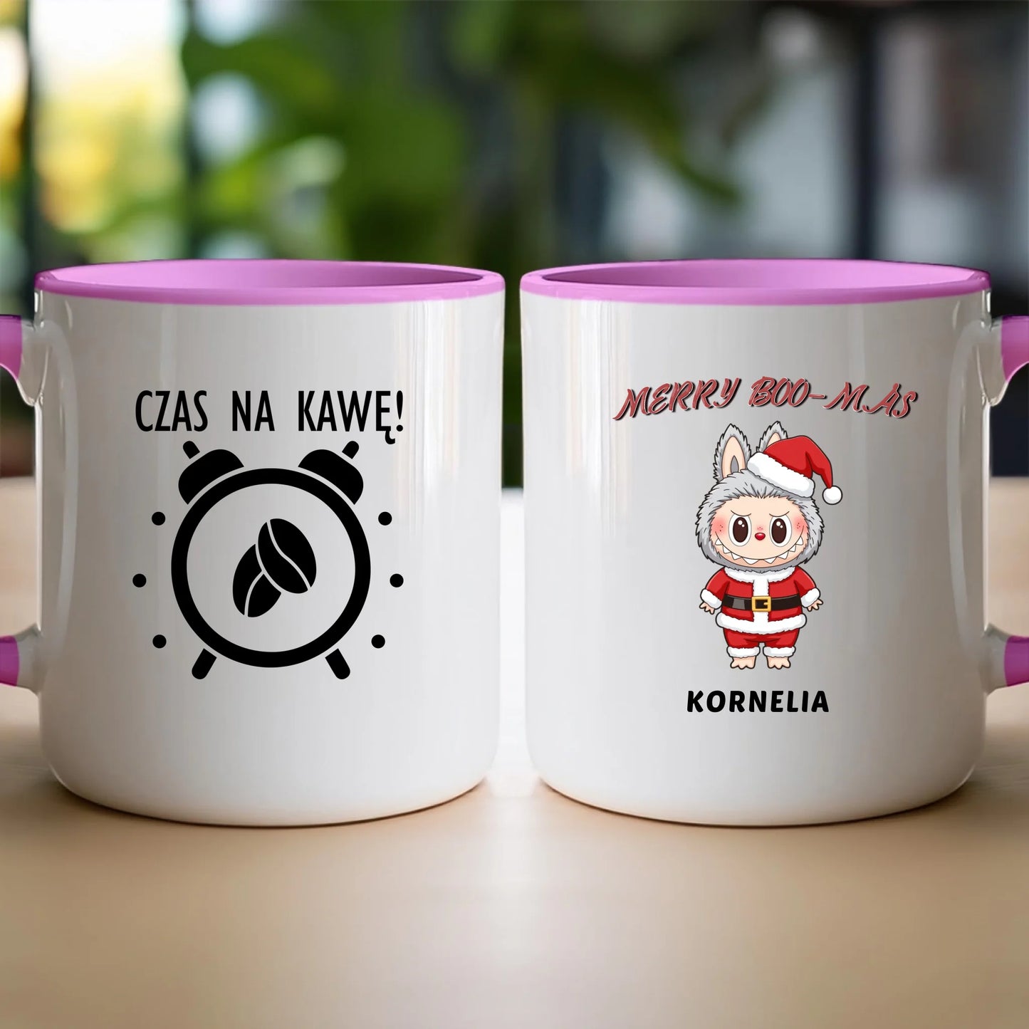 Personalizowany kubek na święta - Uroczy Potworek #513