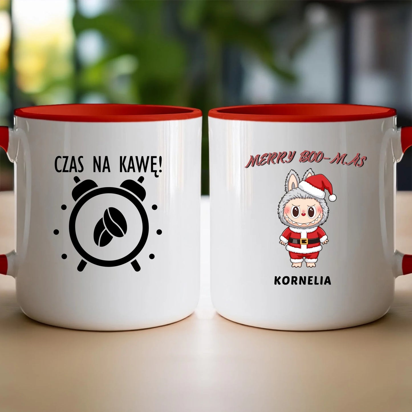 Personalizowany kubek na święta - Uroczy Potworek #513