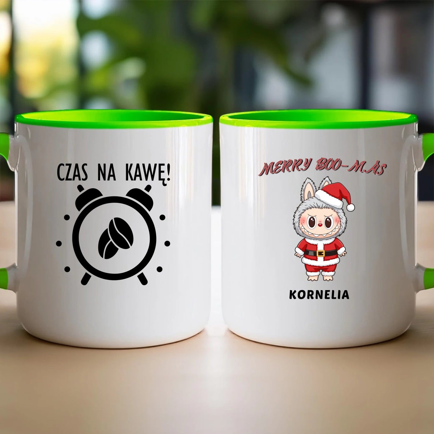 Personalizowany kubek na święta - Uroczy Potworek #513
