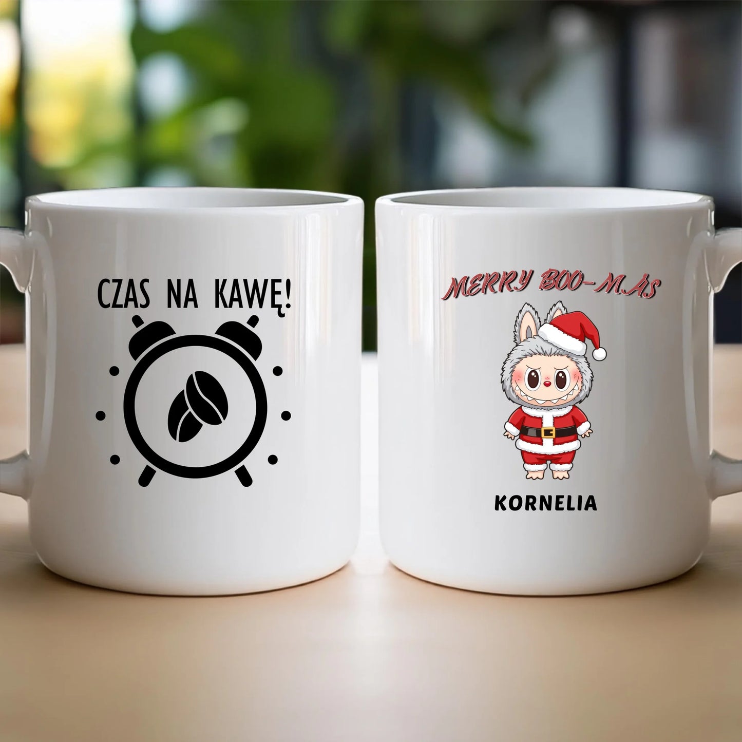 Personalizowany kubek na święta - Uroczy Potworek #513